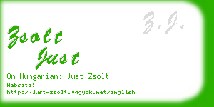 zsolt just business card